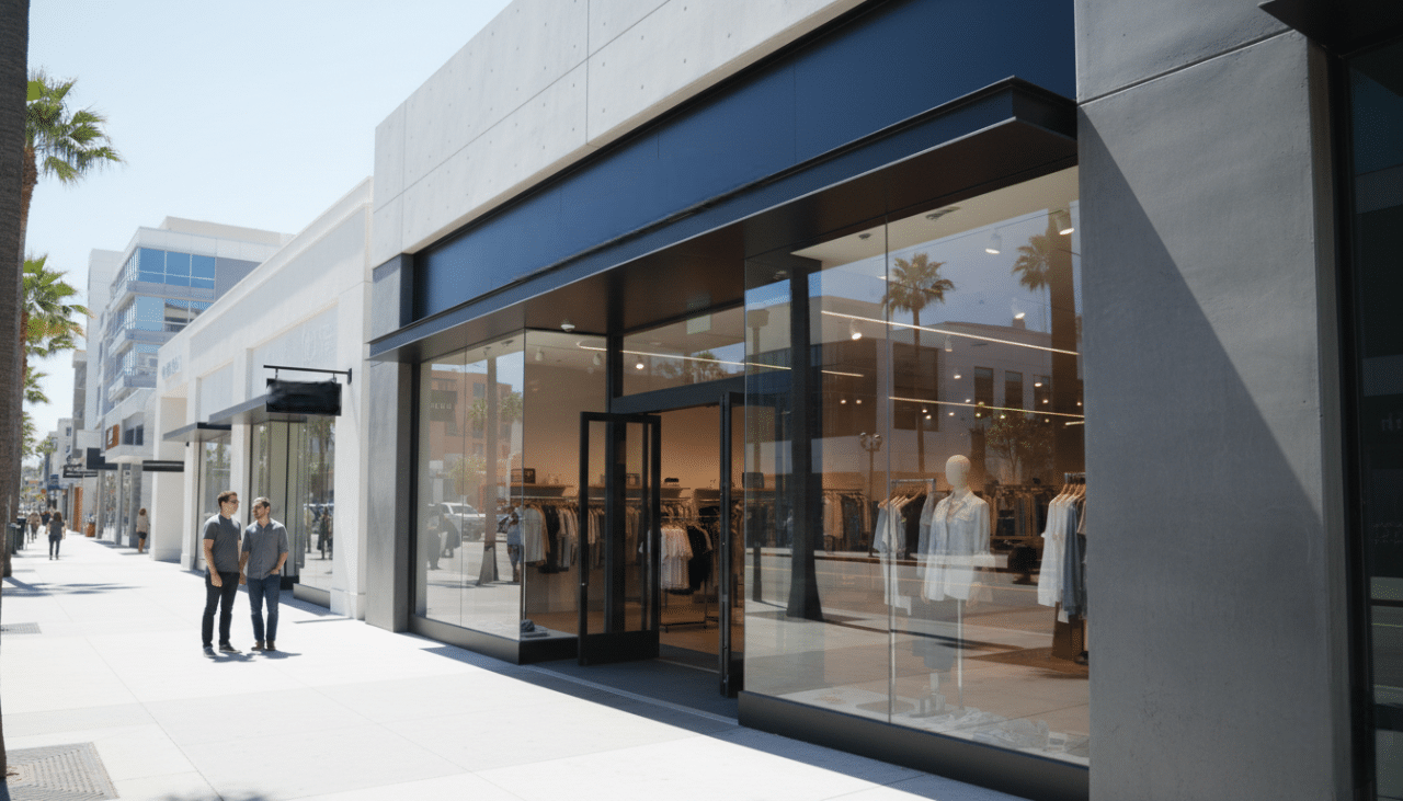 Retail storefront in San Diego using commercial window tinting to improve comfort, privacy, and energy efficiency.